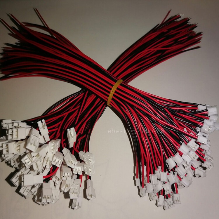 100Pairs/Lot Micro JST 2.0 PH 2-Pin 200mm Male&Female Connector Plugs Wire Cable
