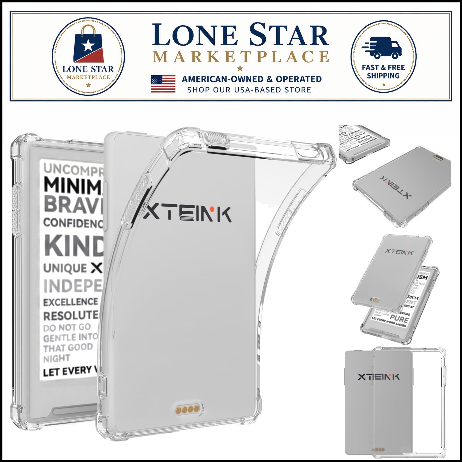 3.7" Xteink X3 eReader Protective Clear Case - Scratch Proof & Shockproof