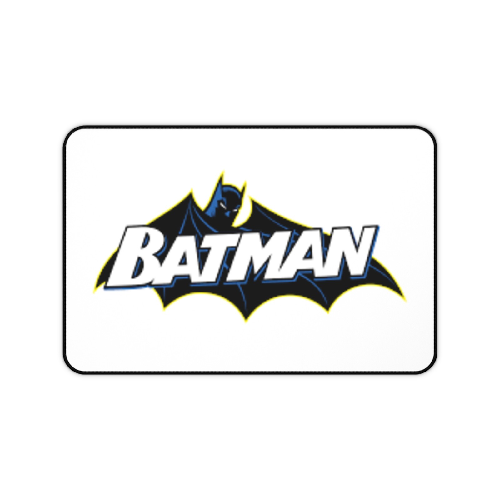 Batman Logo Desk Mat | Superhero Bat Emblem Mousepad