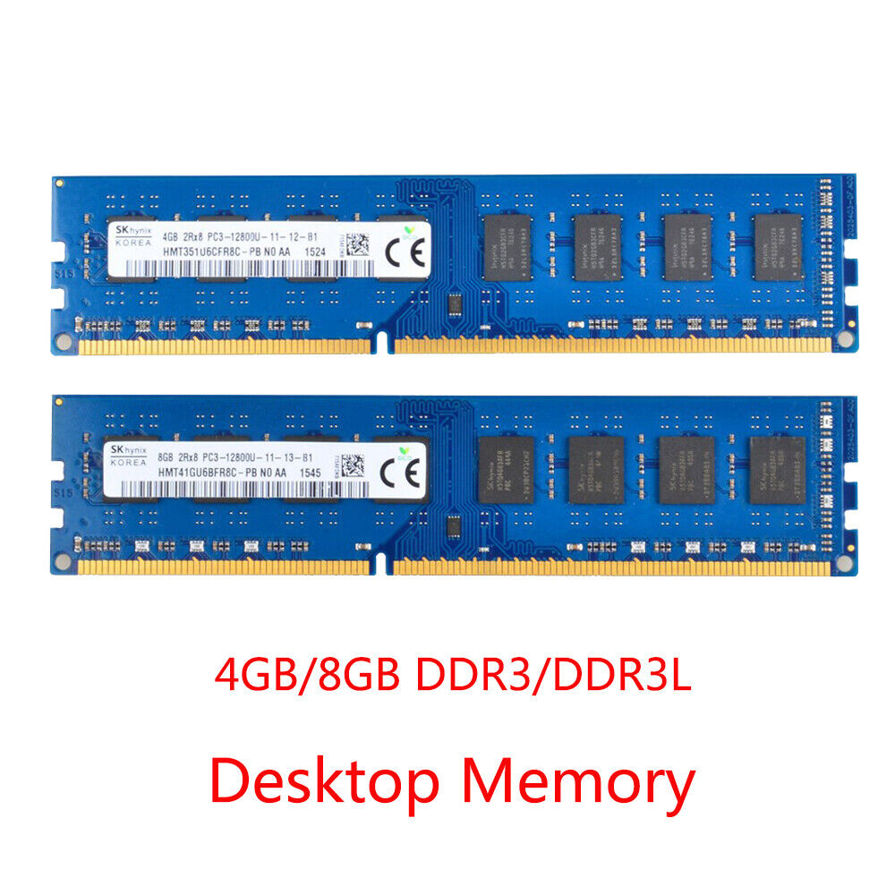 SKHynix 4GB 8GB DDR3L 1600MHz Desktop Memory 4G DDR3 1066MHz 1333MHz PC RAM LOT