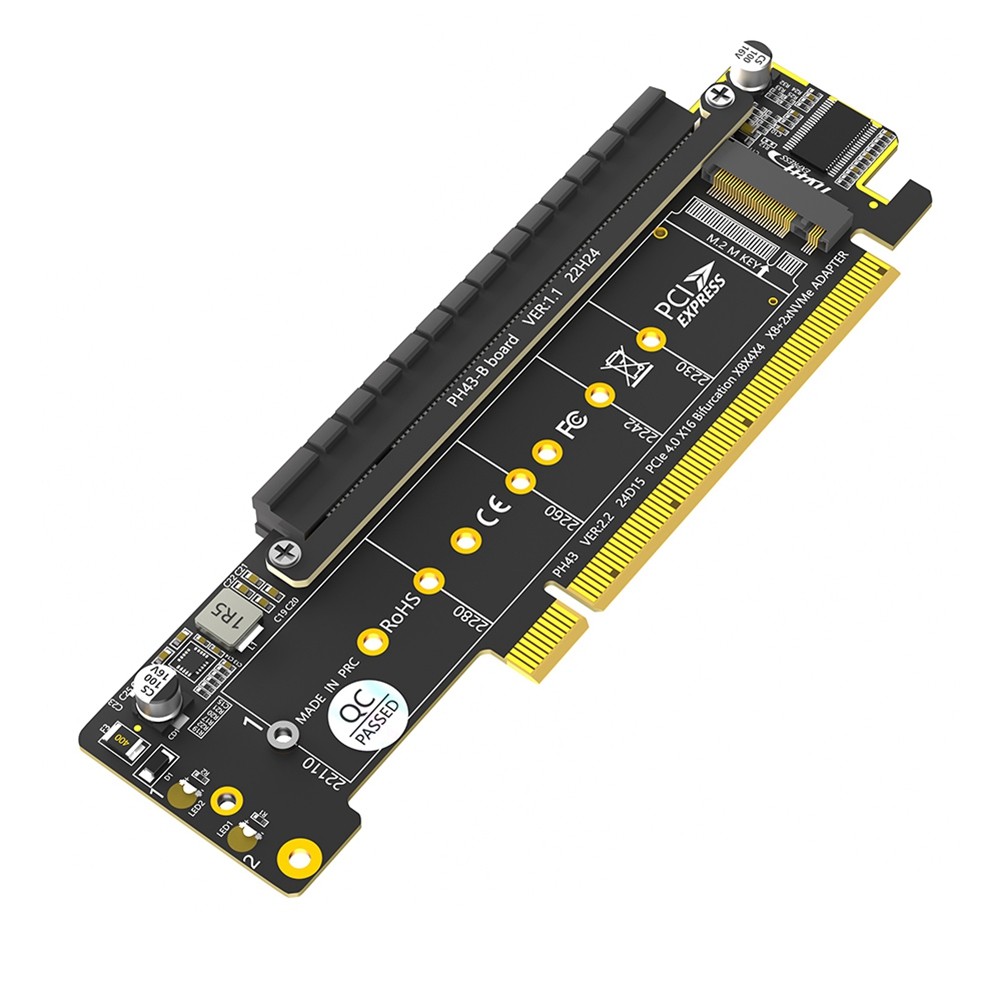 Dual NVMe PCIe Adapter, PCIe 4.0 X16 to Dual NVMe & 1x More PCIe X16 (X8 )3888