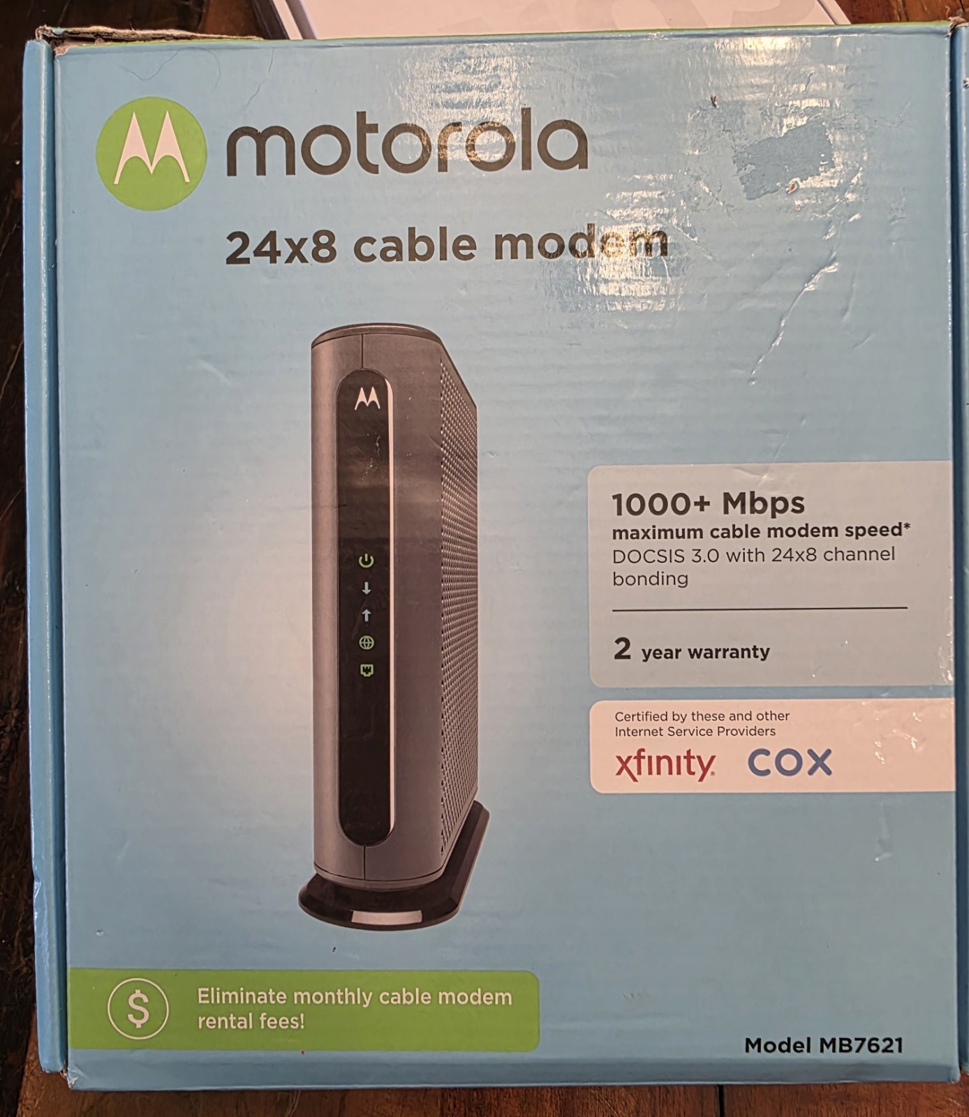 Motorola 24x8 Cable Modem MB7621-10 1000+ Mbps / Open Box
