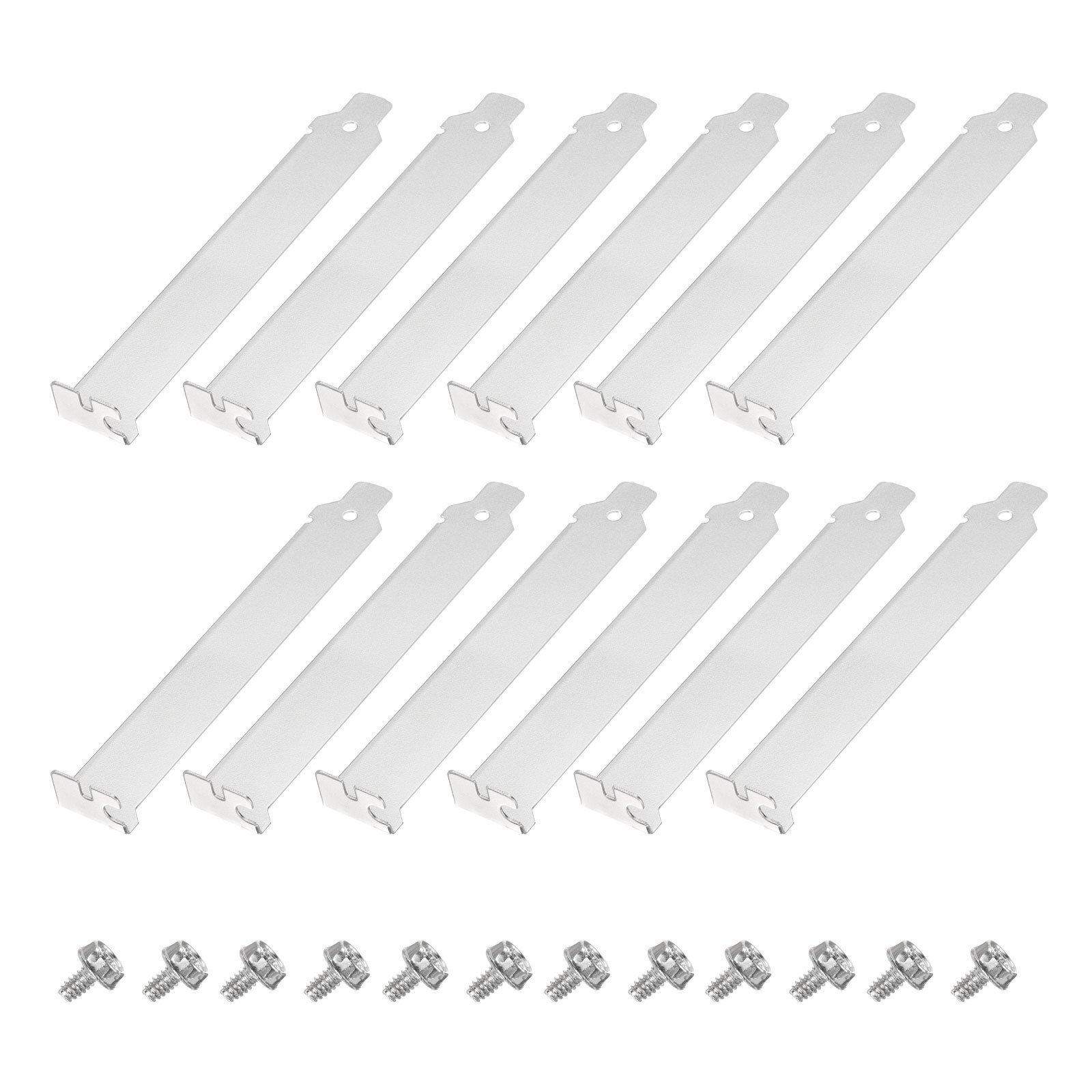 12PCS Silvery White PCI Slot Cover Dustproof Filter Ventilation Deflector