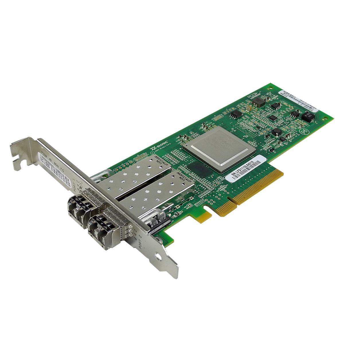 QLogic QLE2562-CSC FC Dual Port 8Gb PCI-E x8 Network Adapter PN:74-7179-01 FP