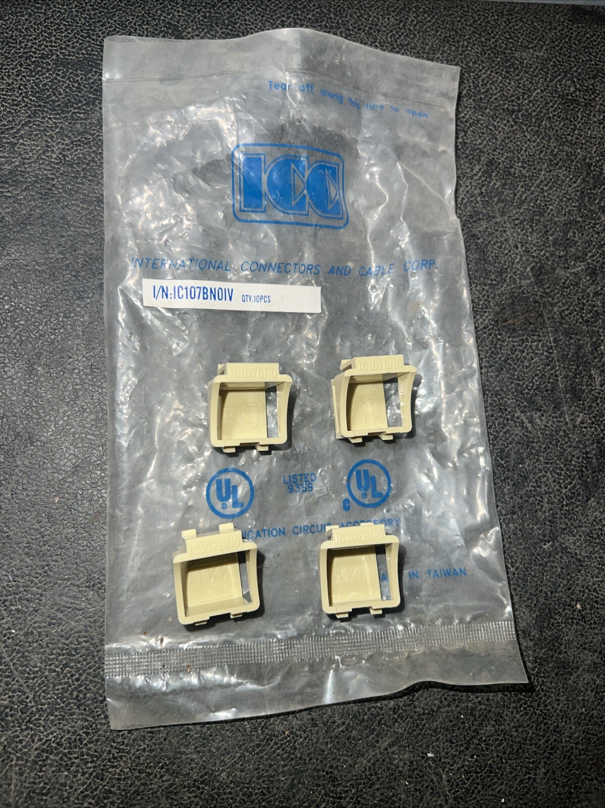 Icc Insert-iv Ic107bn0iv - Blankmodconnect QTY 4 Connectors Beige