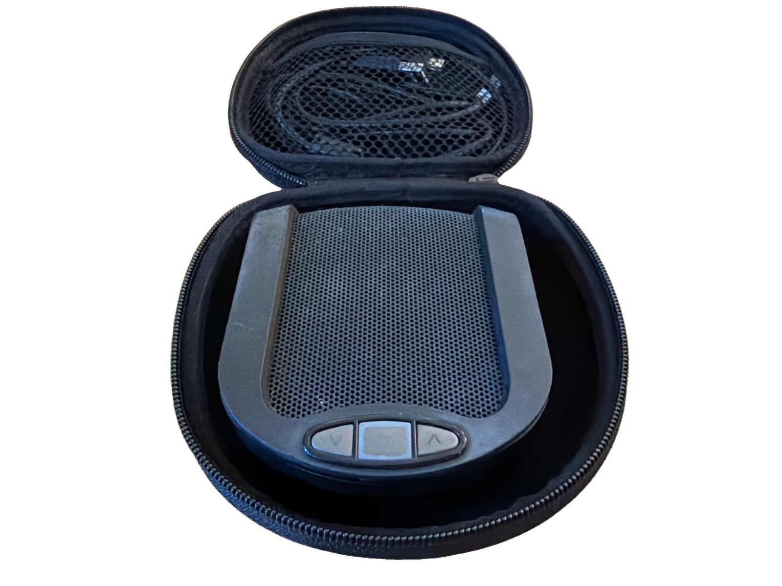 Plantronics Calisto P420-M USB Portable Speakerphone w/ Case EUC TESTED WORKS