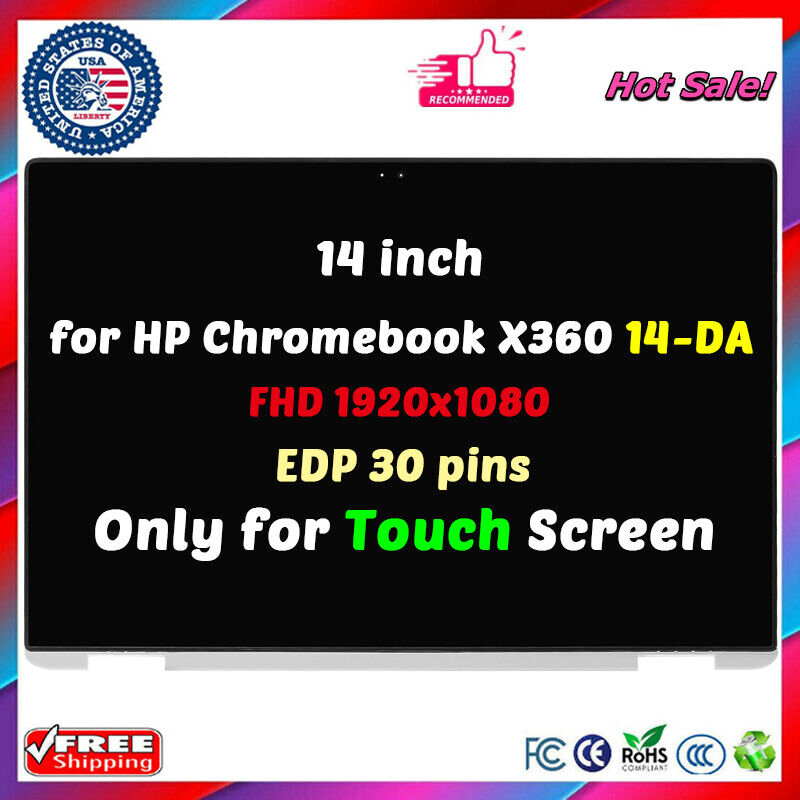 L36904-001 for HP Chromebook X360 14-DA 14-DA0011DX 14-DA0021NR 14-DA0012DX LCD