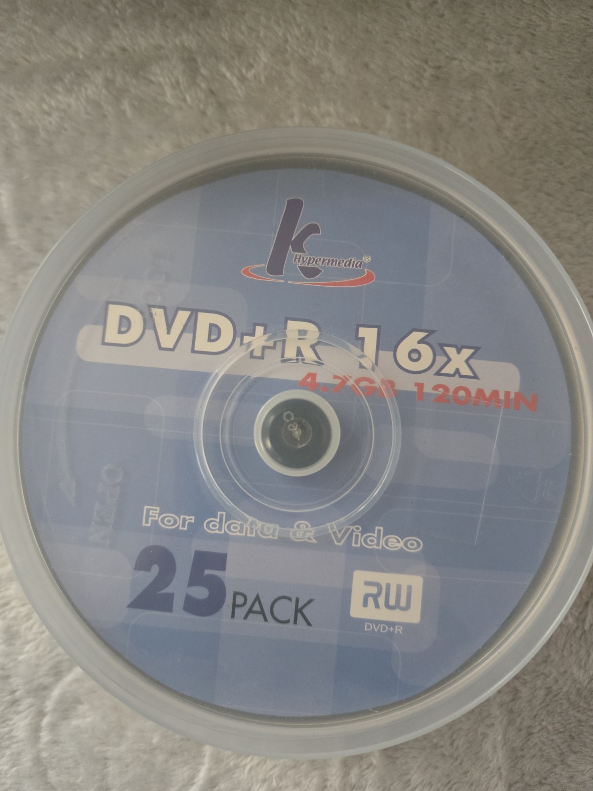 K Hypermedia DVD R 16x 4.7GB 120min- 25 Pack