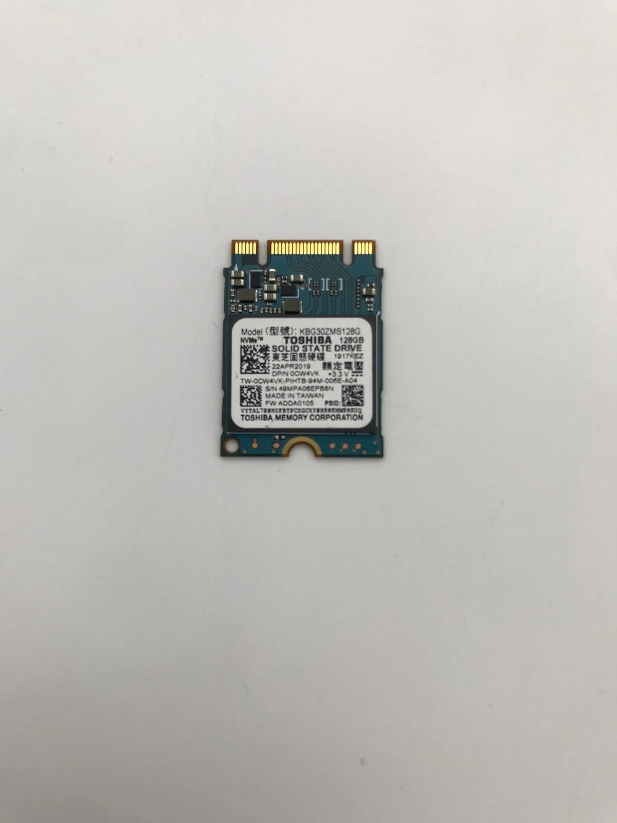 GREEN - TOSHIBA 128GB M.2 NVME 2230 SSD
