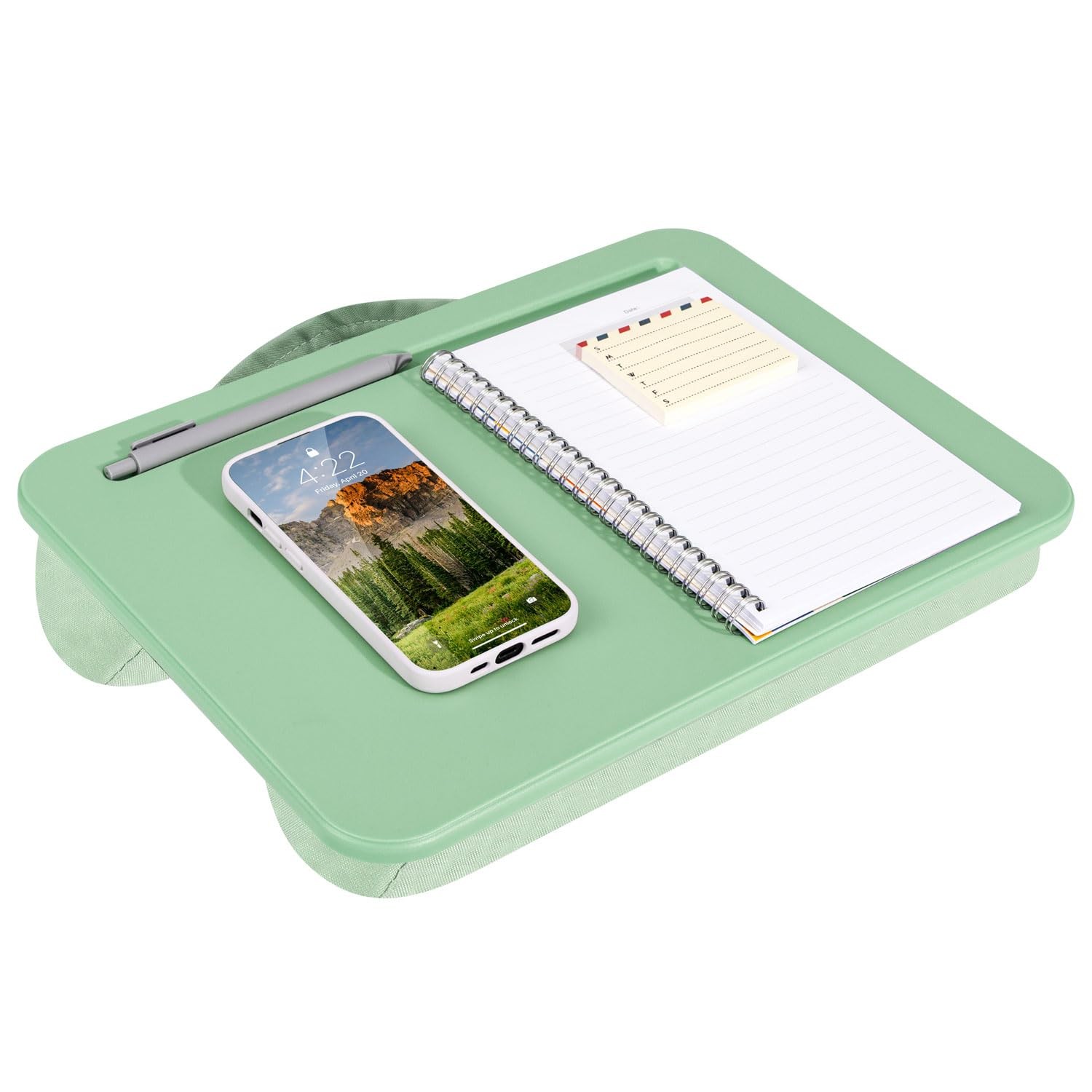LAPGEAR Compact Lap Desk – Fits Up to 14″ Laptop (Compact), Sage Green