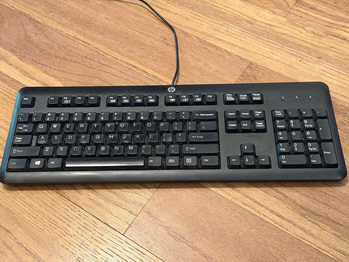 HP SK-2025 Wired USB Keyboard 104-Key Black Tested Working