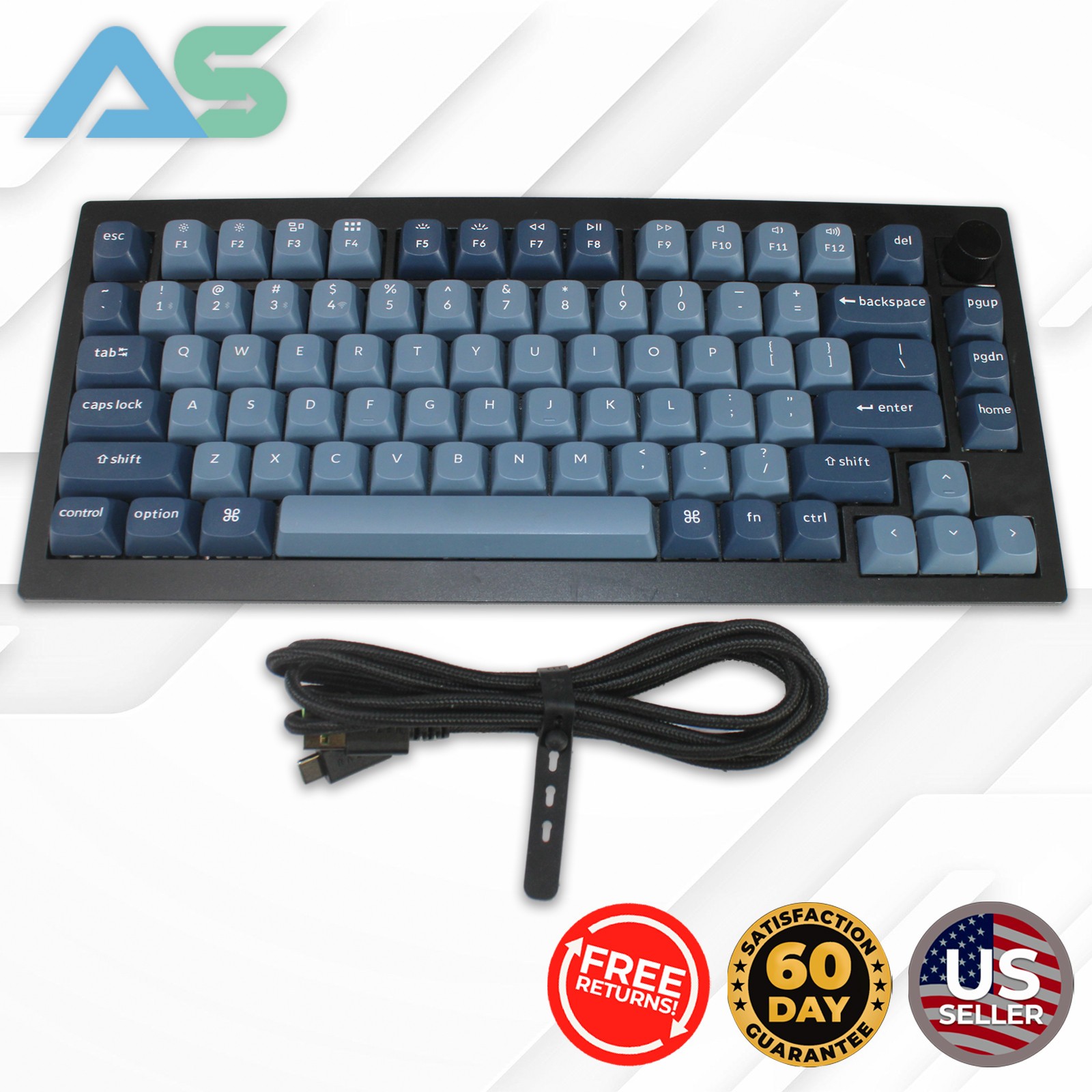 Keychron V1 Max 75% Wireless Mechanical Keyboard Knob Hot-Swappable | No Dongle