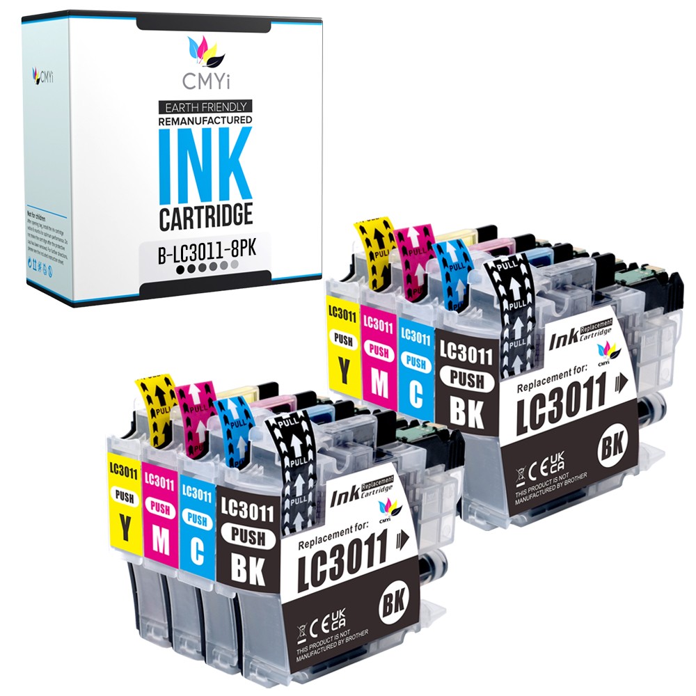 8PK Compatible CMYi LC3011 Ink Cartridges fits Brother MFC-J690DW J890DW J895DW
