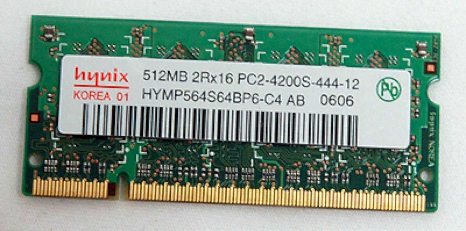 HYNIX Laptop DDR2 PC4200 RAM 512MB Single Memory Stick V000061770 PC2-4200S-444