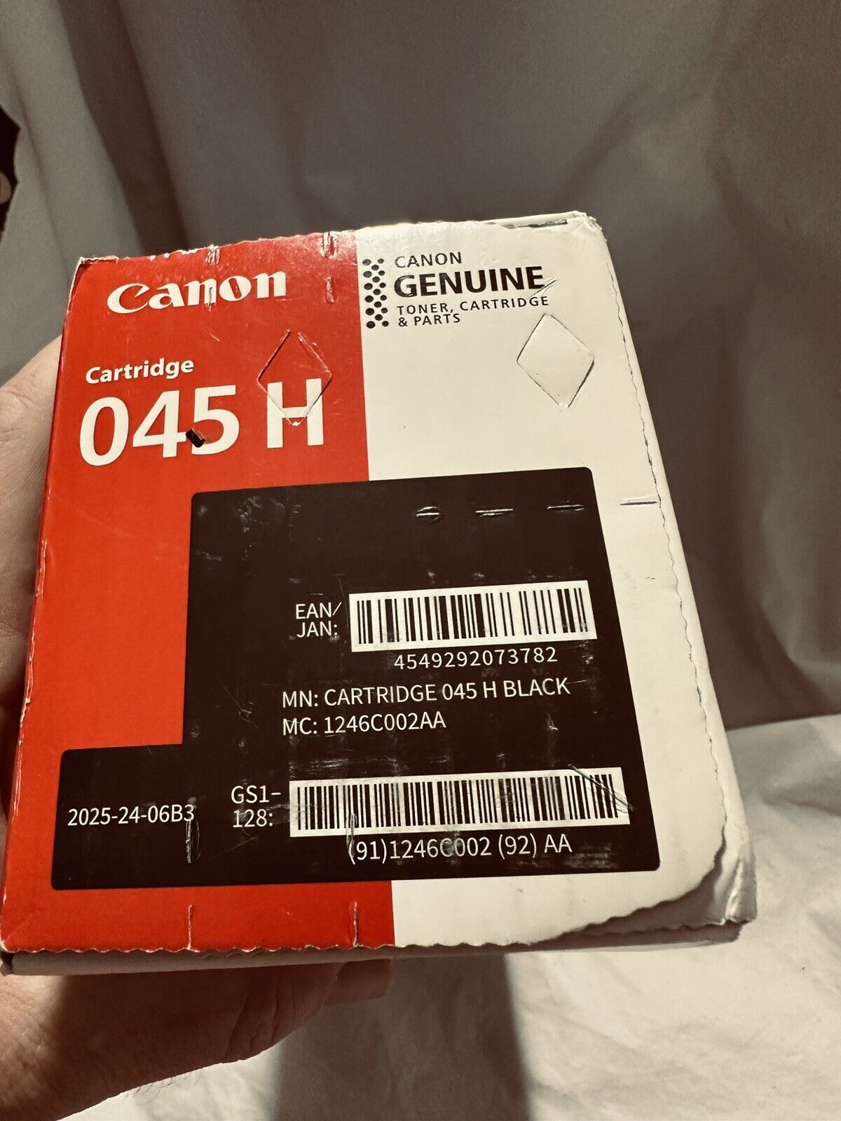 Sealed Ugly Box Canon 045 H Black High-Performance Genuine High Yield Toner