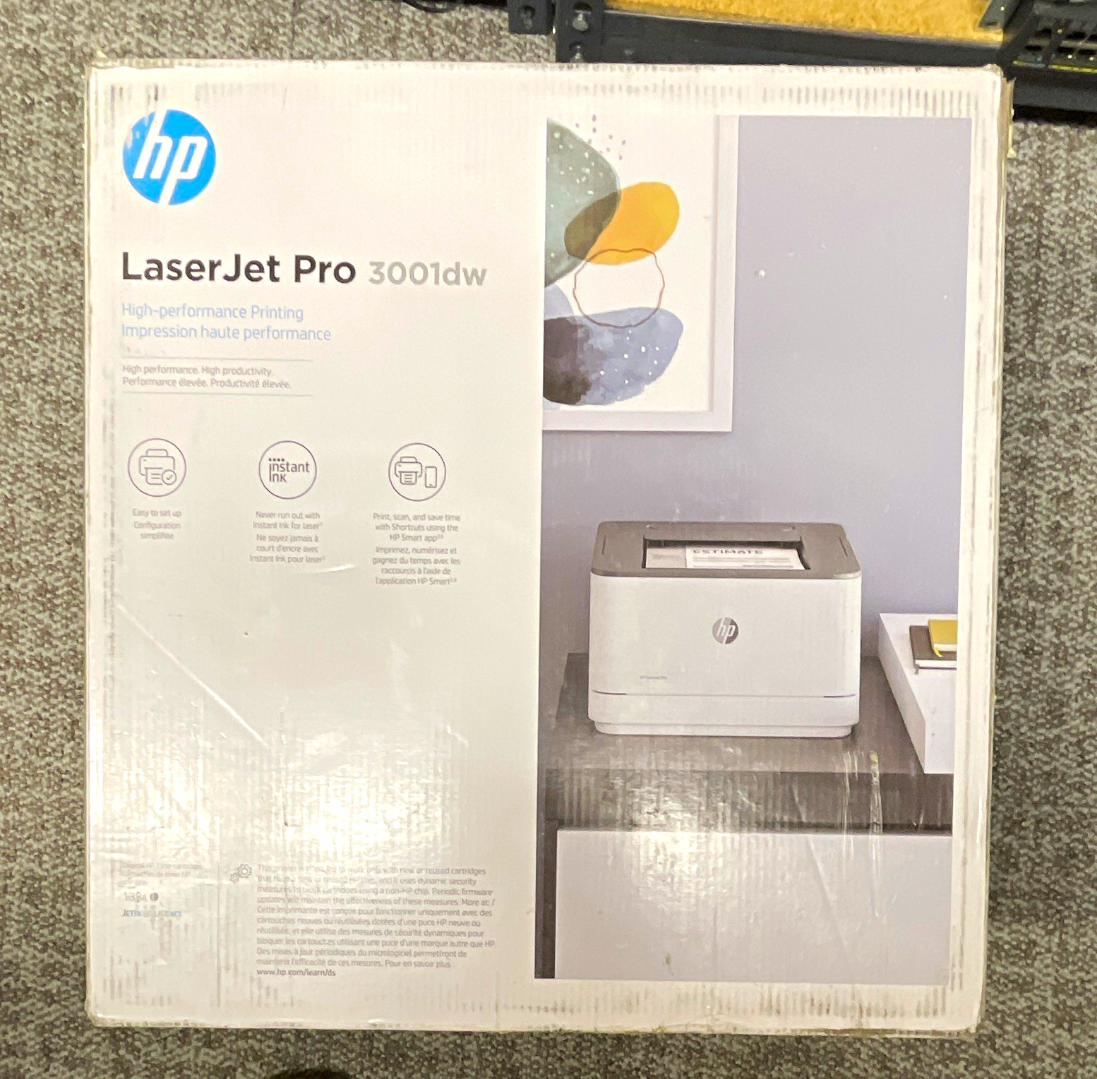 HP LaserJet Pro 3001dw B&W Duplex Wireless/Ethernet 35ppm A4 1200dpi