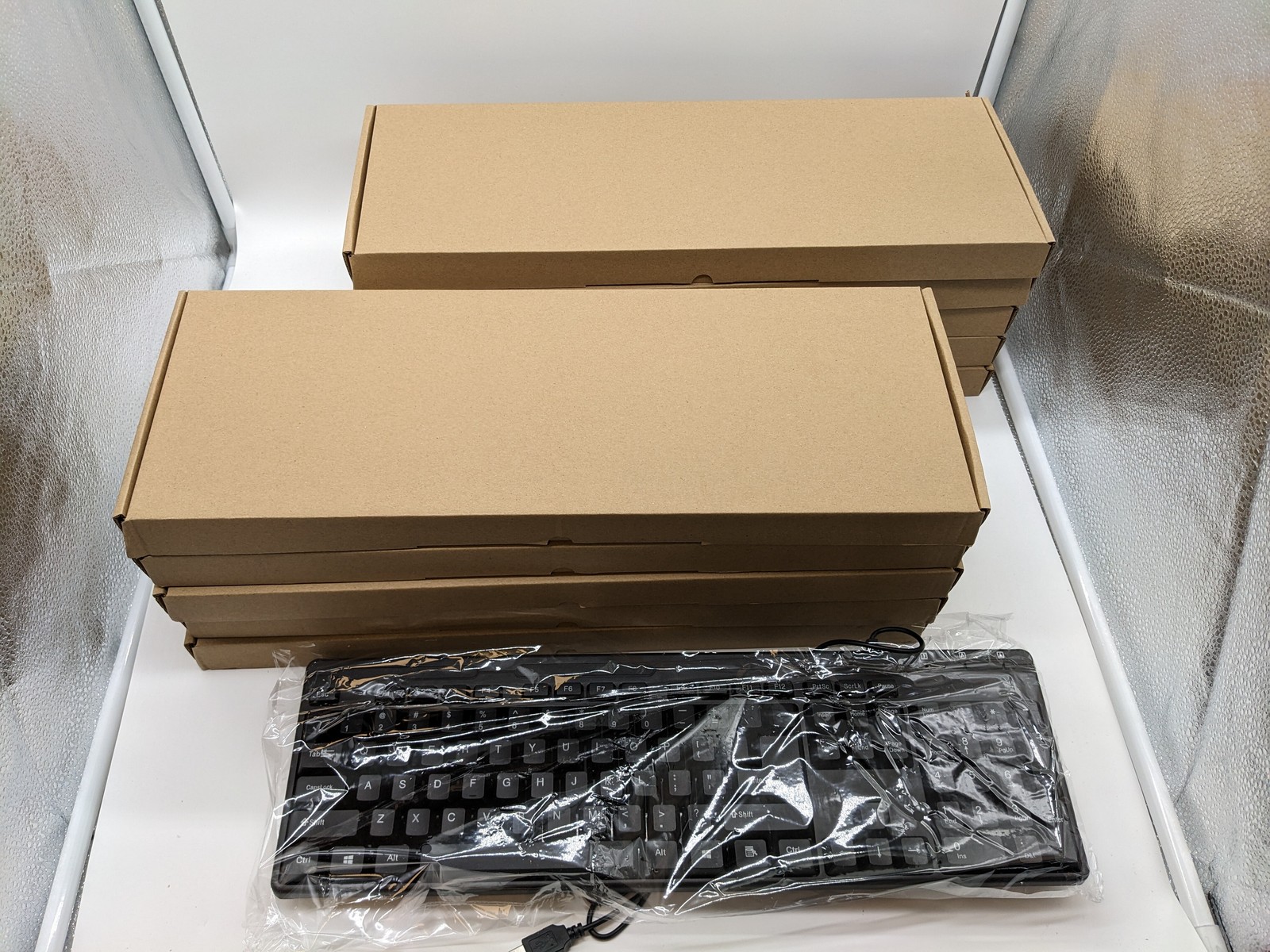 Lot of 10 New USB Wired Generic 104 Key SpillResistant Keyboard BT-KB104U-B-SPL