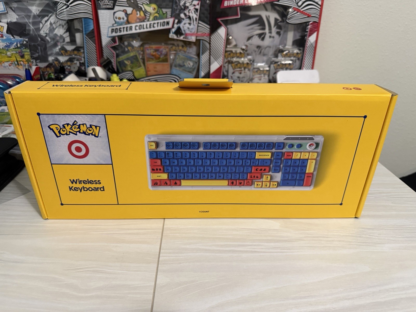 Pokémon Wireless Keyboard Full-Size 98-Key Membrane QWERTY w/ Charging Cable