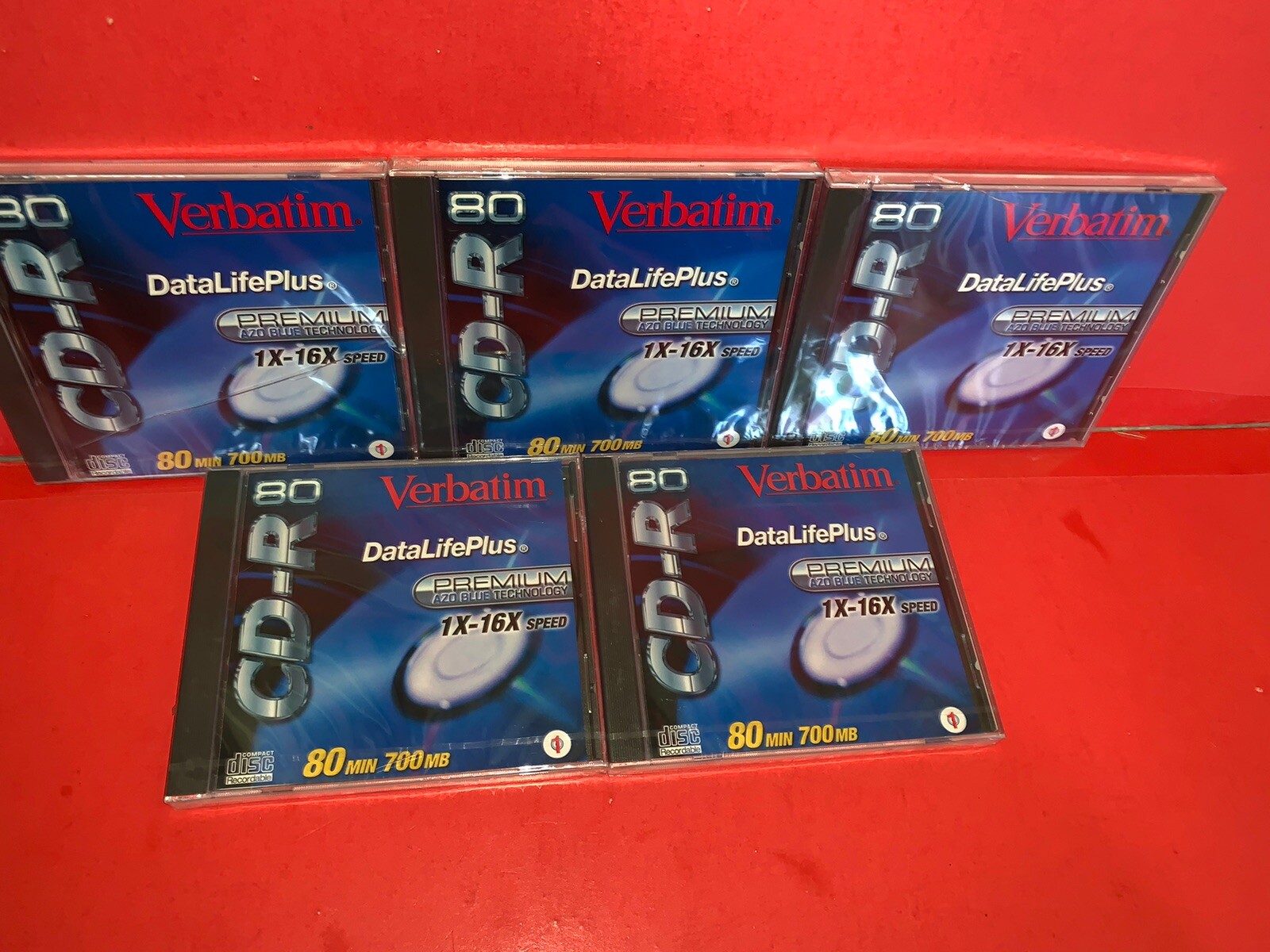 Lot of 4 Verbatim DataLifePlus - 80 Min 700 mb CD-R