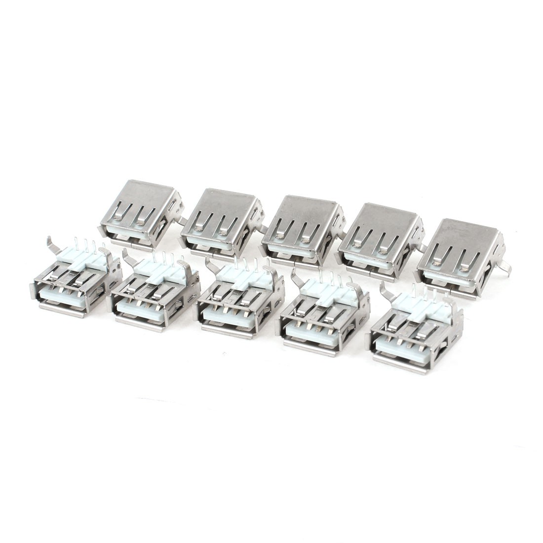 10 Pcs PCB Mount USB Type A Right Angle 4-Pin DIP Female Jack Socket