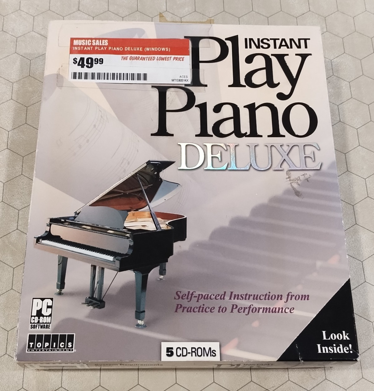 Instant Play Piano Deluxe, Topics, Windows PC, 5 CD-ROMs, 2004, SEALED