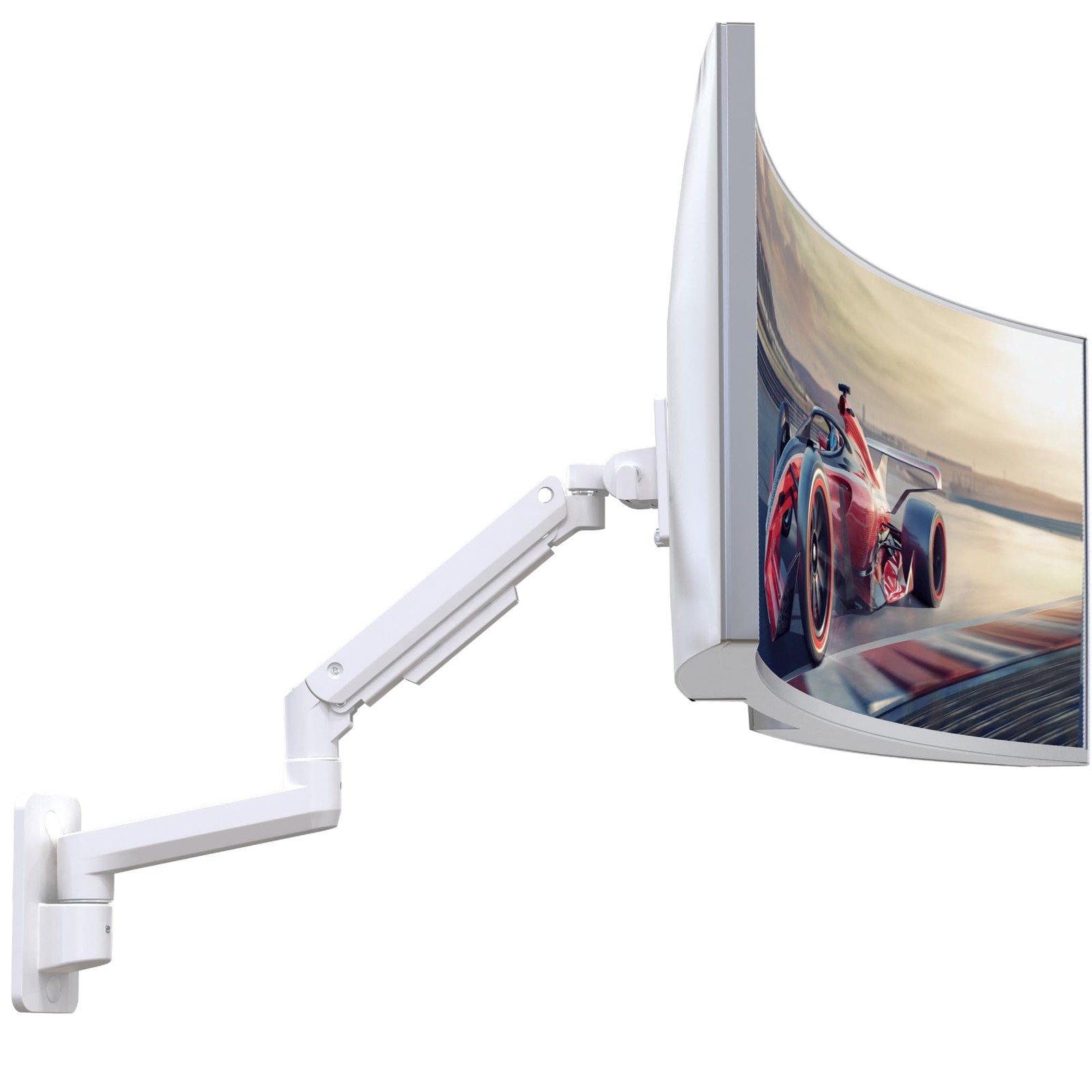 White Heavy Duty Monitor Wall Mount For 1749 Inch Ultrawide Screens Pro