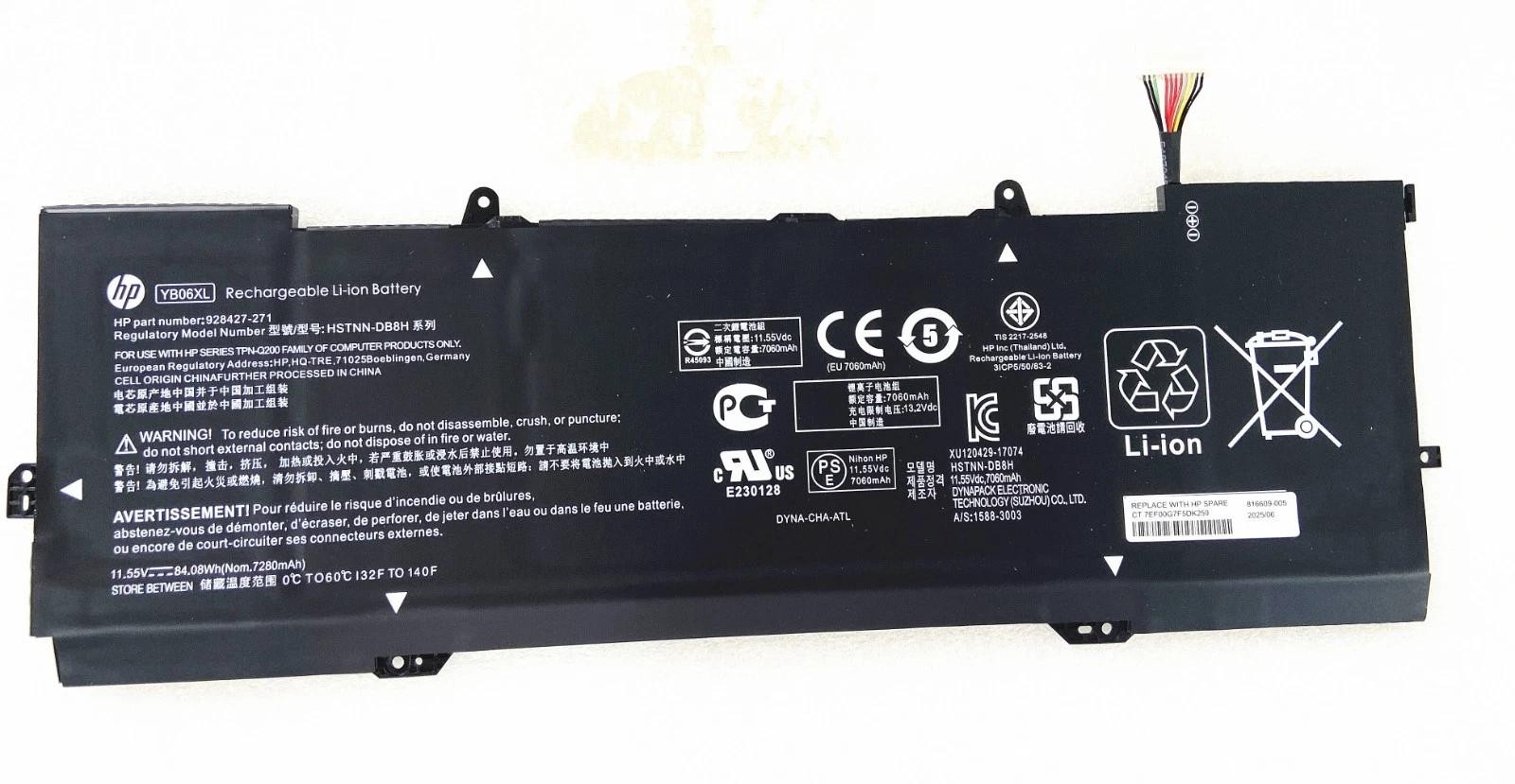YB06XL Genuine Battery for HP Spectre 15-CH011DX 15-CH0XX 15-CH011NR 15T-CH000