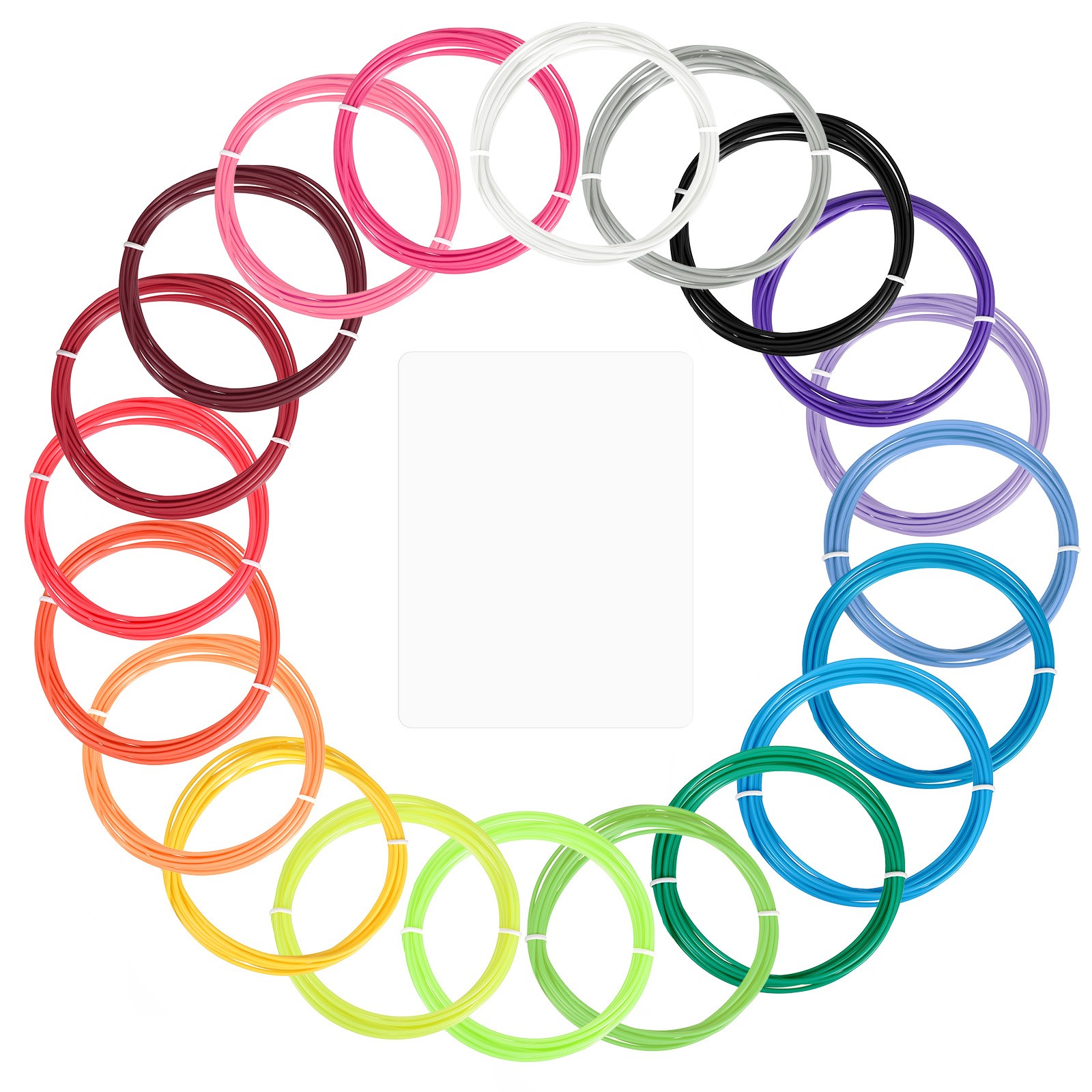 3D Pen Filament Refills, 20 Colors 3D Pen PLA Filament 1.75mm, 200 Feet in Total