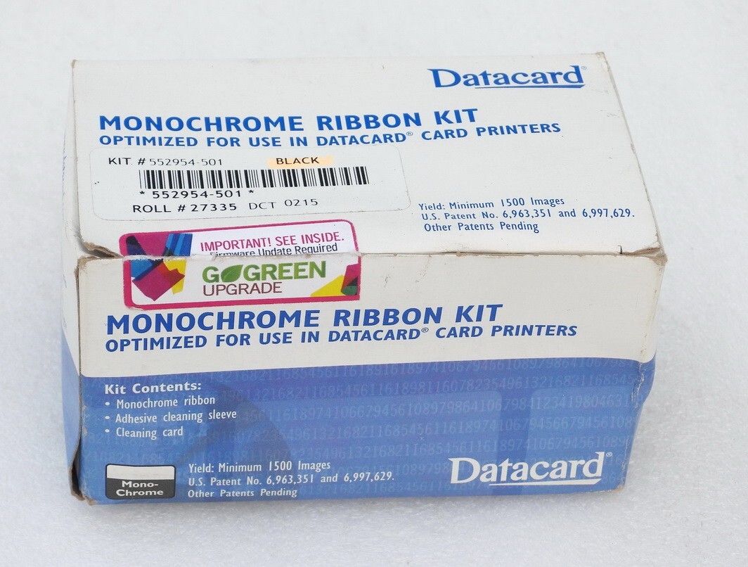NEW DATACARD SP SERIES PRINTERS BLACK MONOCHROME HIGH-QUALITY RIBBON KIT 552954