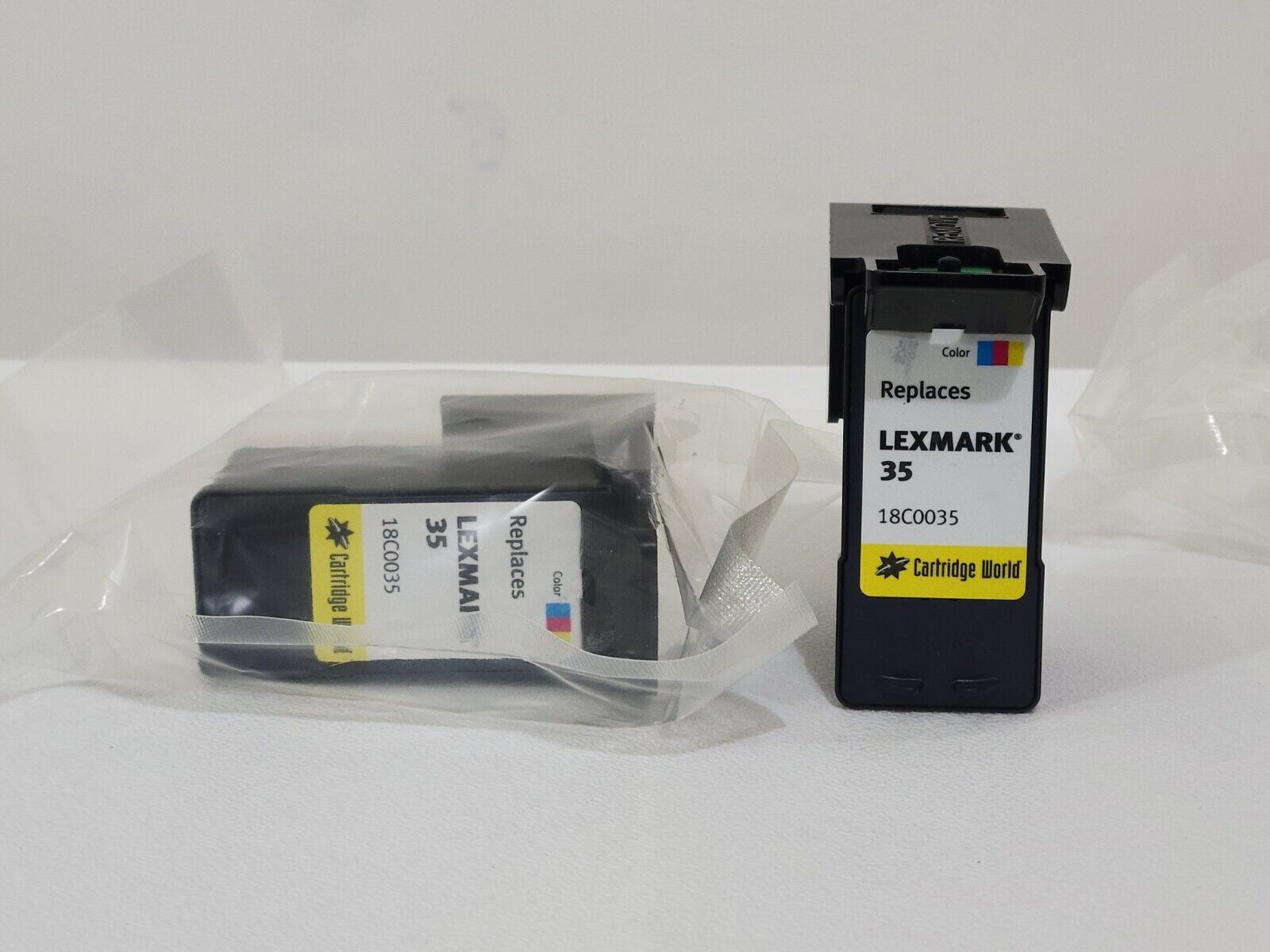 Lexmark #35 Color Ink Cartridge 18C0035 Cartridge World LOT OF 2