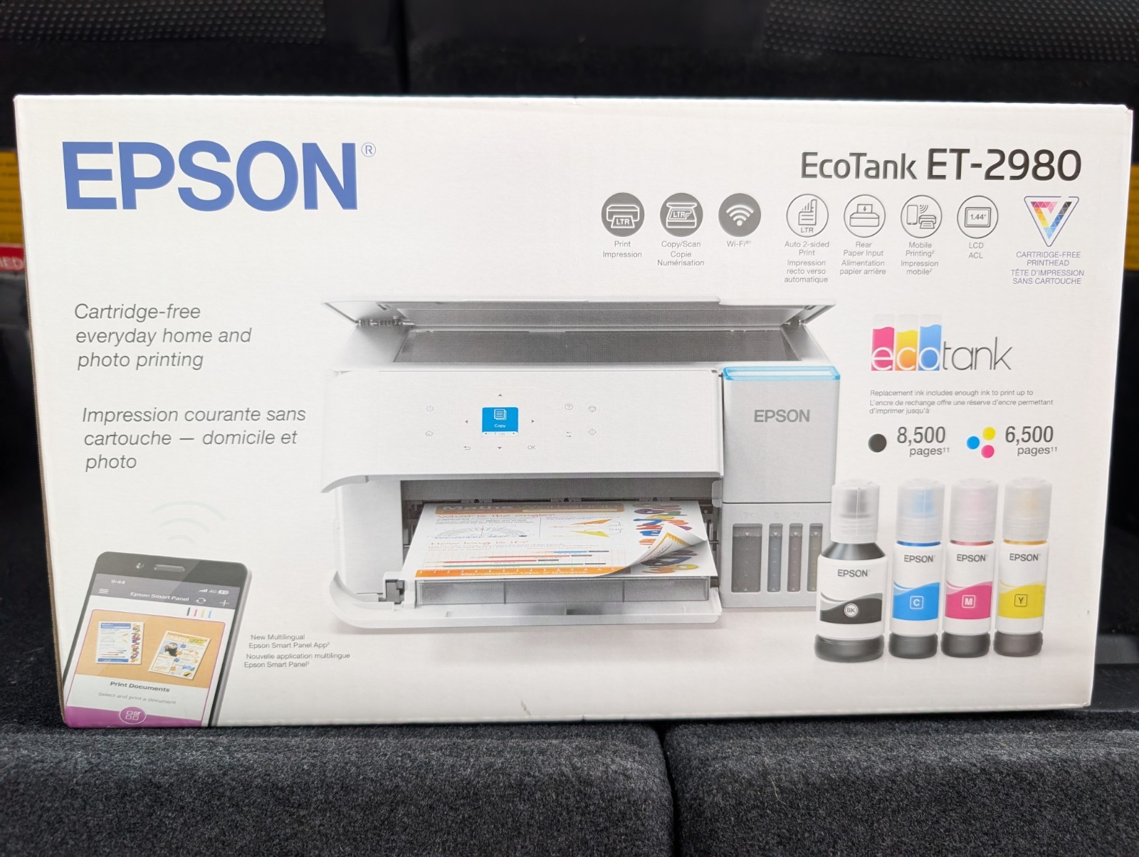 Brand New in Box Epson EcoTank ET-2980 All-In-One Wireless Printer