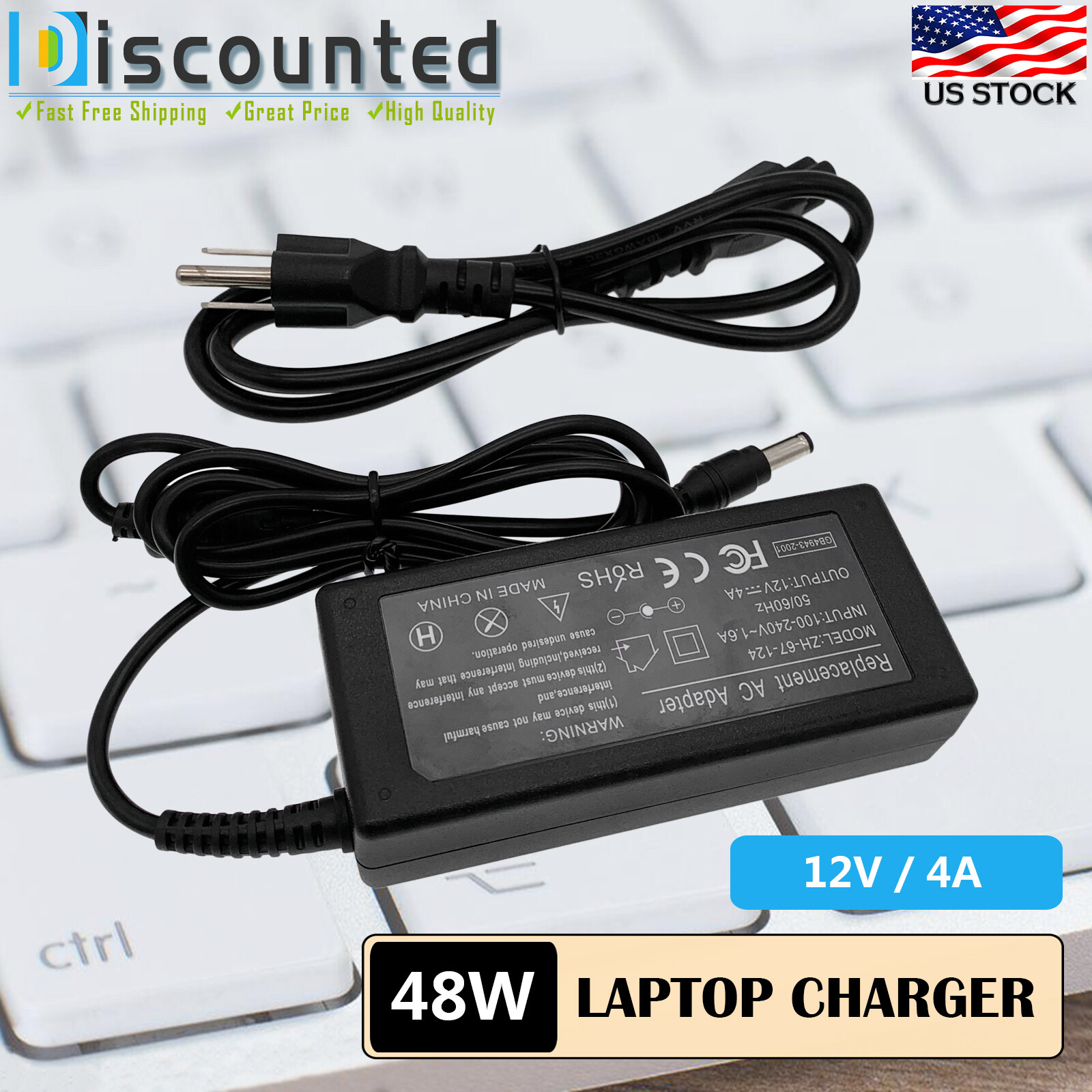 12V 4A AC Power Adapter 100-240V Charger for Square SWB2-01 Power Supply Cord