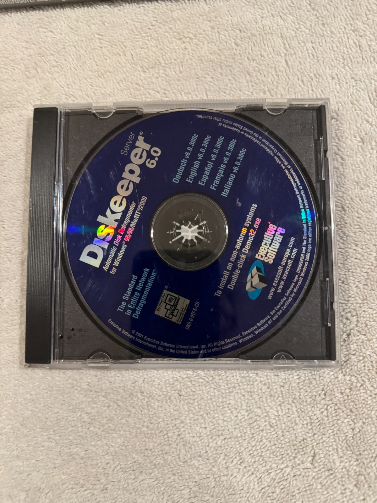 Diskeeper Server 6.0 Utility CD - VERY GOOD CONDITION