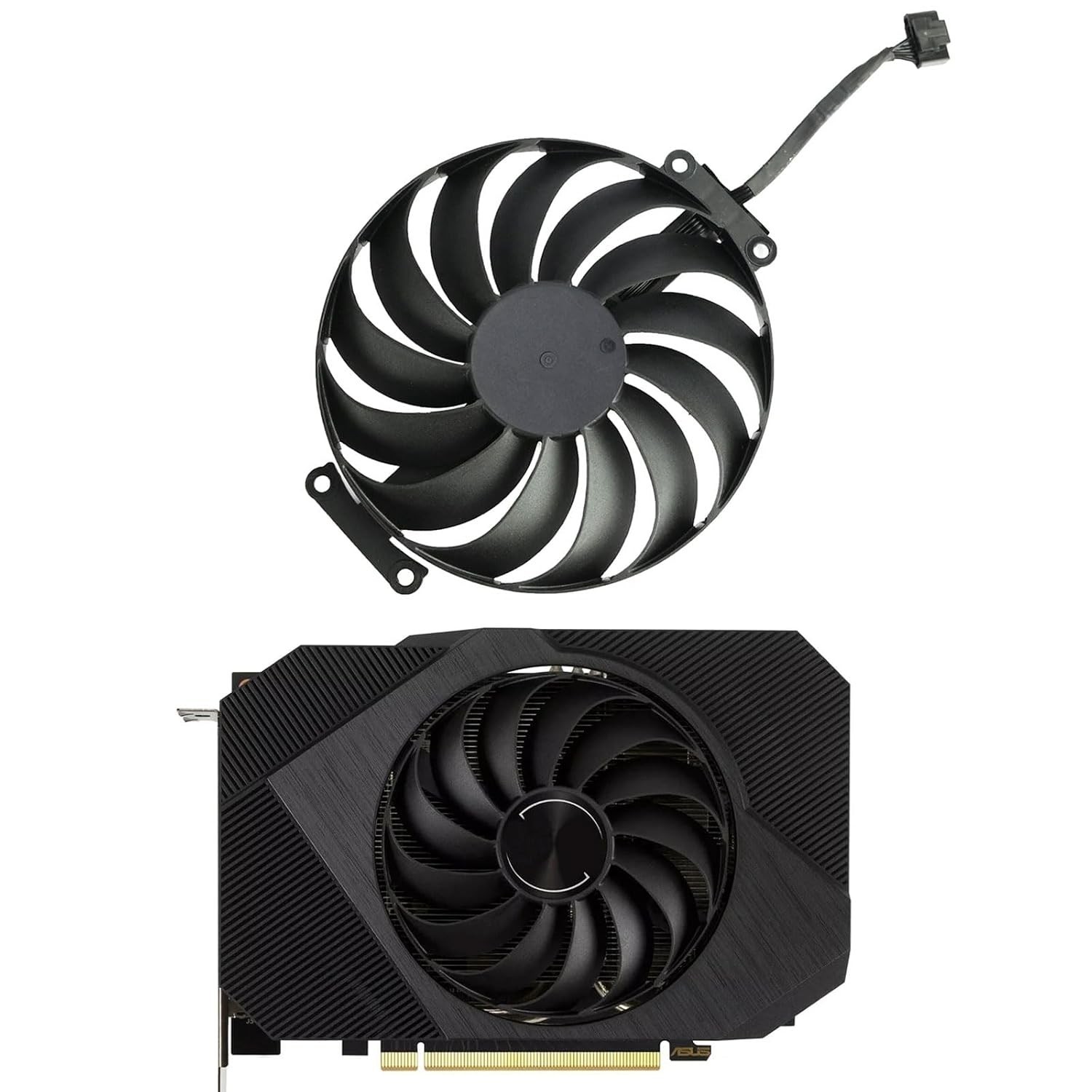 95MM 6-Pin ASUS Phoenix GPU Cooling Fan for RTX 3050/3060 - Quiet & Efficient
