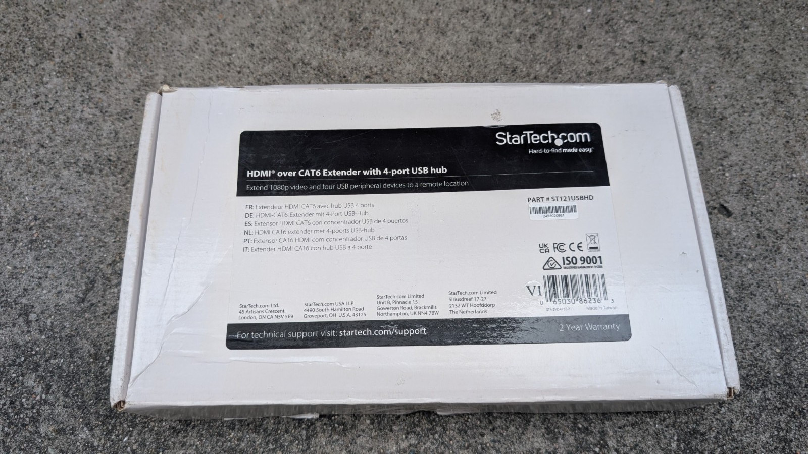 StarTech.com ST121USBHD HDMI over CAT6 Extender with 4-port USB