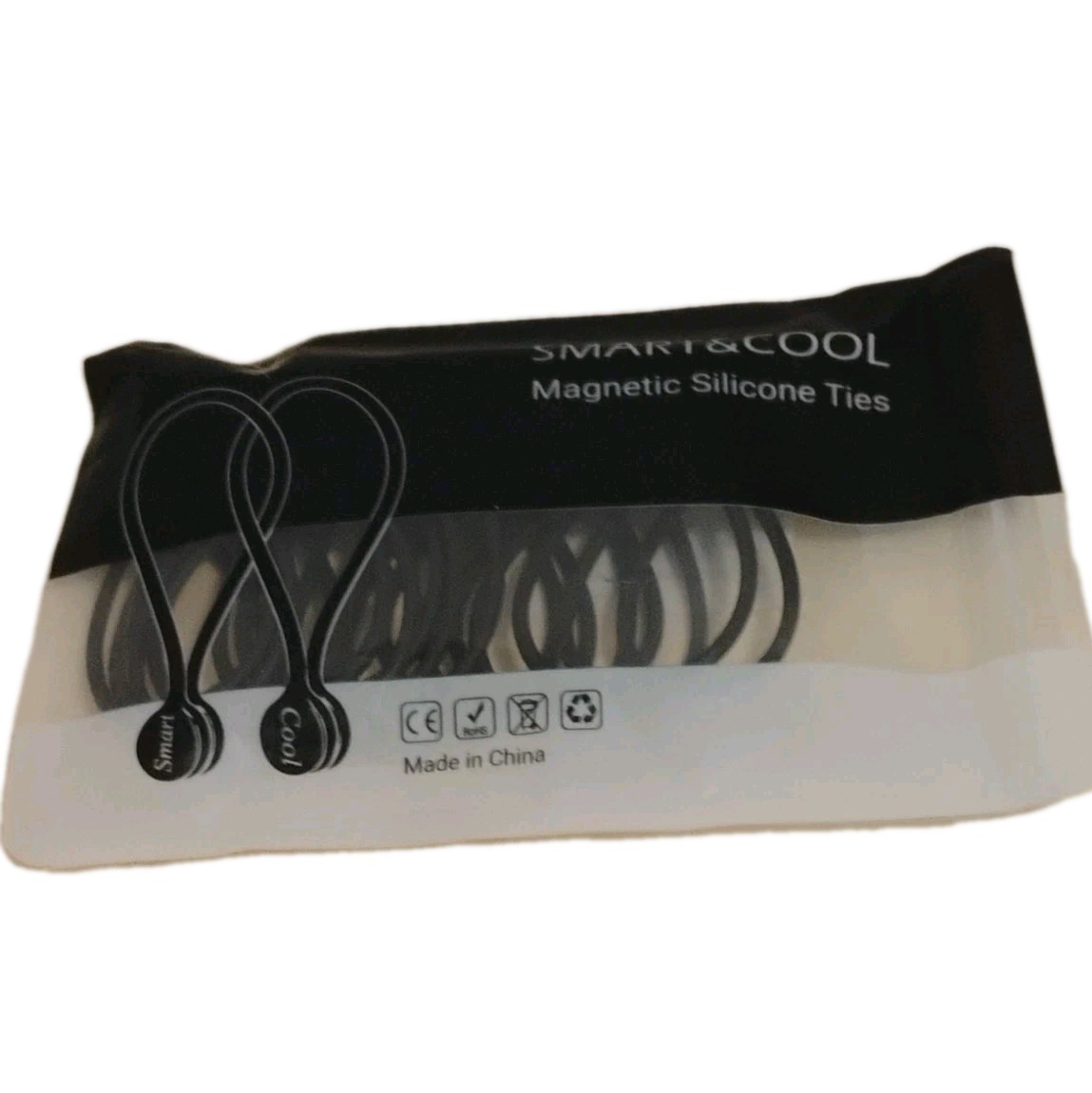 SMART&COOL Reusable Silicone Magnetic Cable Ties for Bundling and Organizing