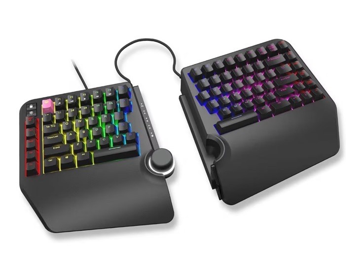 Cloud Nine ErgoTKL Ergonomic Tenkeyless Mechanical Keyboard for PC – Kailh Brown
