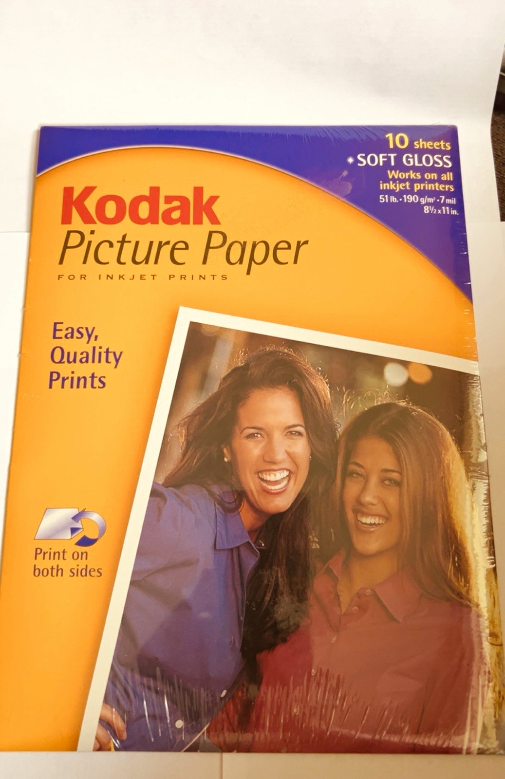 Vintage Kodak Picture Paper Soft Gloss 8.5x11 Inkjet Photo Paper 10 Sheets Seale