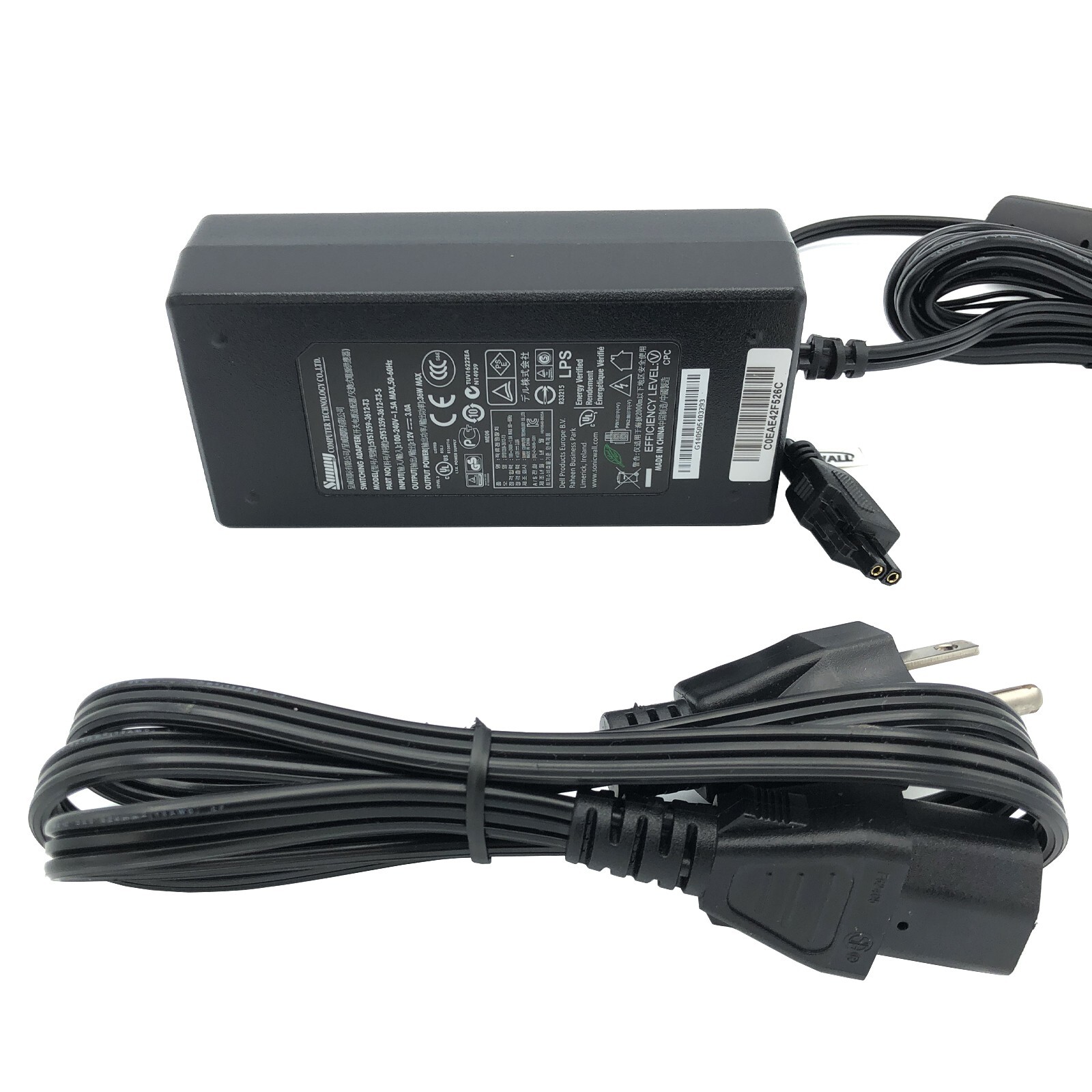 Genuine Sunny Certified Sonicwall  AC Power Adapter For TZ270 TZ370 TZ500 OEM