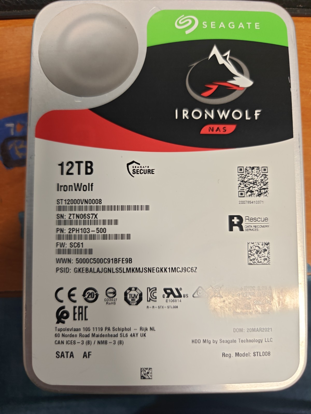 Seagate IronWolf Pro 12TB NAS Hard Drive ST12000VN0008 SATA 3.5in Tested