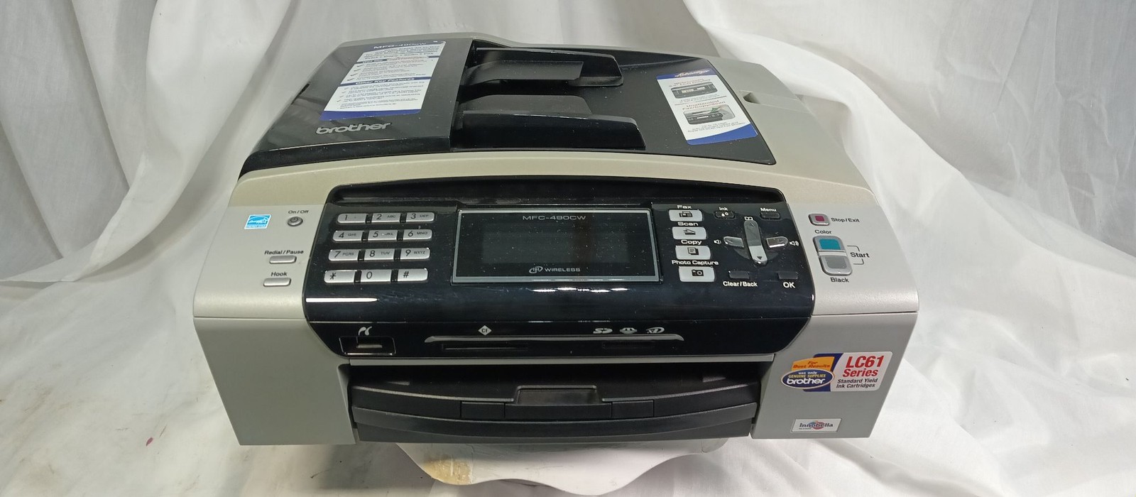 Brother MFC-490CW All-in-One Color Inkjet Printer Scanner Fax Wireless Tested