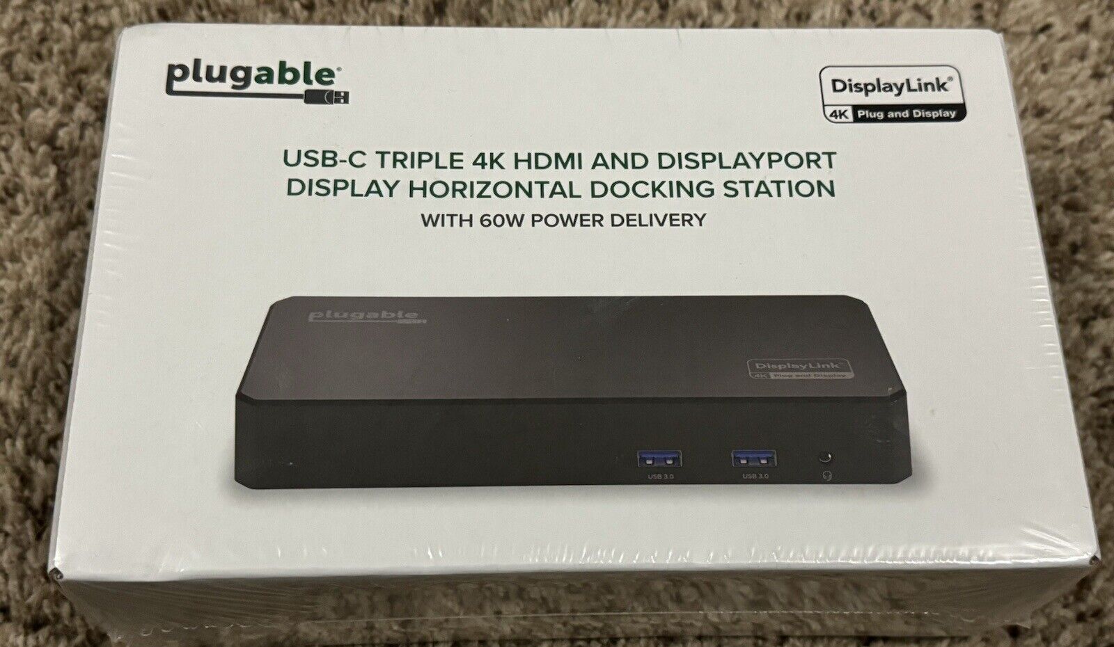 Plugable Triple 4K 12-in-1 USB-C Docking Station - 60W Power Delivery