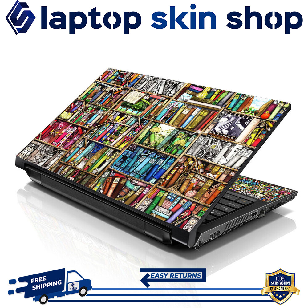 17.3" 18" 19" Laptop Notebook Skin Sticker Protective Decal Books L-A105