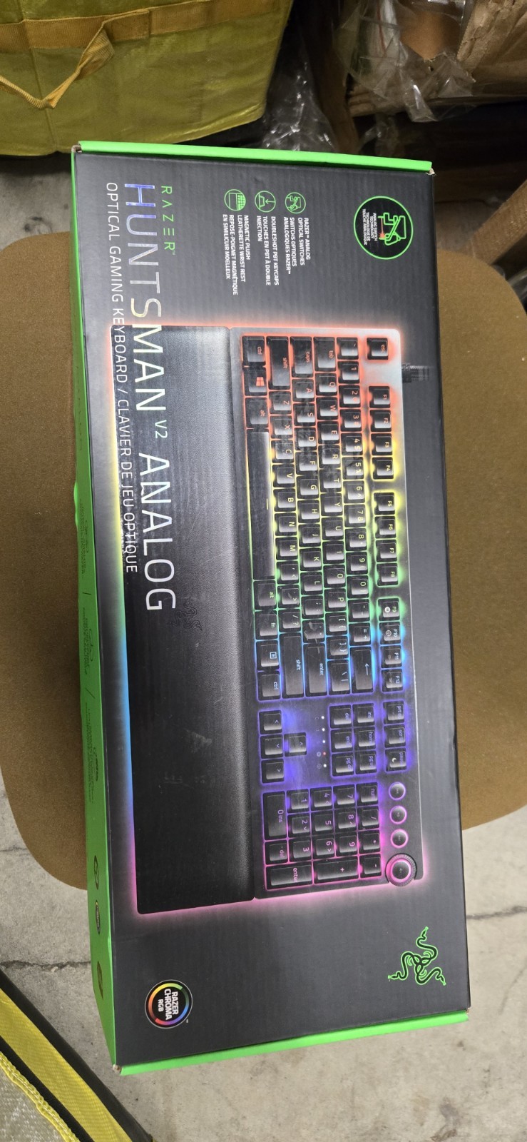 Razer - Huntsman V2 TKL Wired Optical Purple Clicky Switch Gaming Keyboard wi...