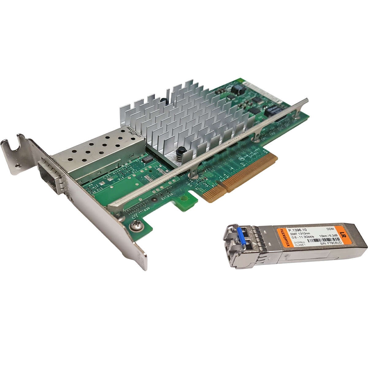 Intel X520-SR1 Single Port 10Gb PCIe x8 Network Adapter LP +1x 10km1310nm SFP-LR