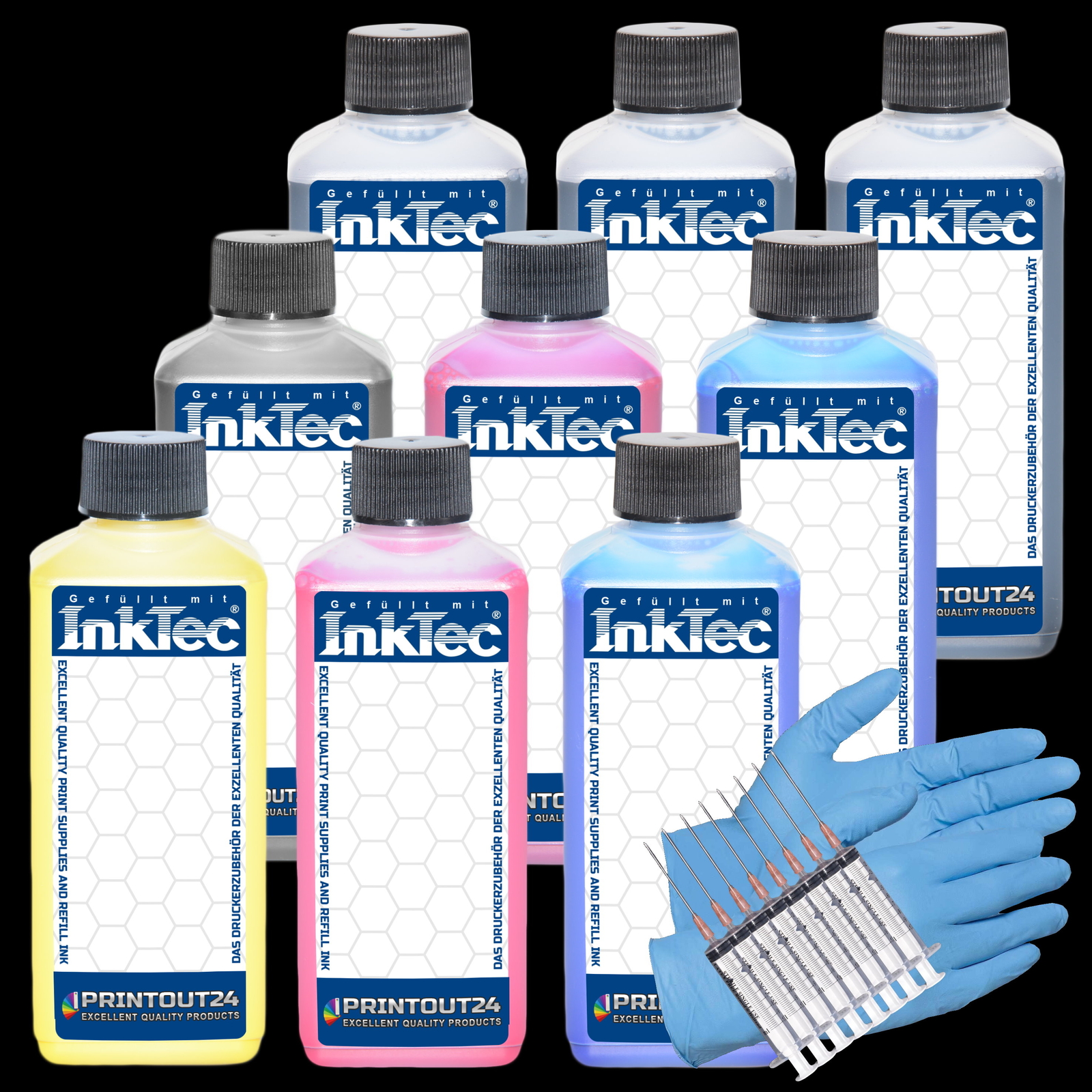 0.9L InkTec CISS Printer Ink Quick Fill For Epson SureColor SC-P600 SC-P800