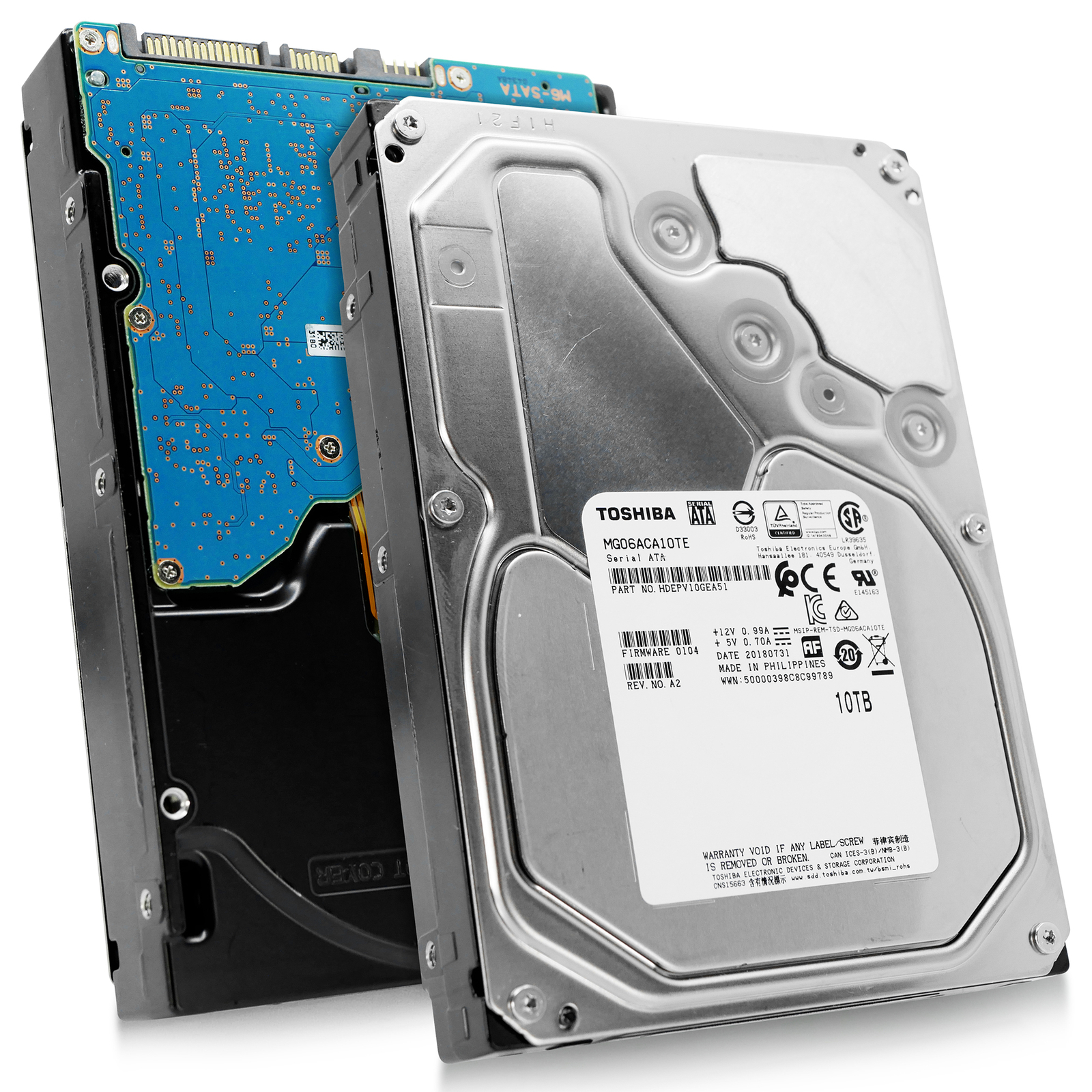 Toshiba MG06ACA 10TB 7.2K RPM SATA 6Gb/s 512e 3.5" Enterprise HDD MG06ACA10TE