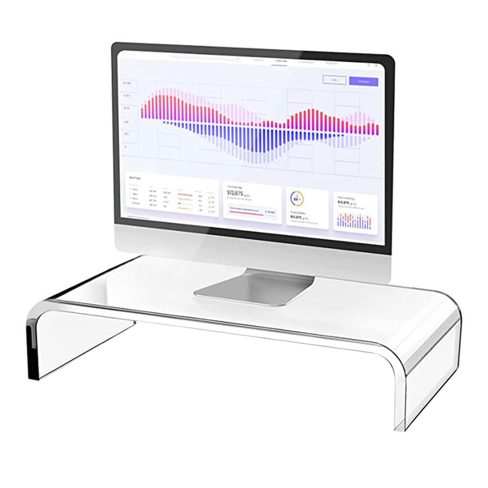 Acrylic Desktop Monitor Stand Riser for Laptop, Computer