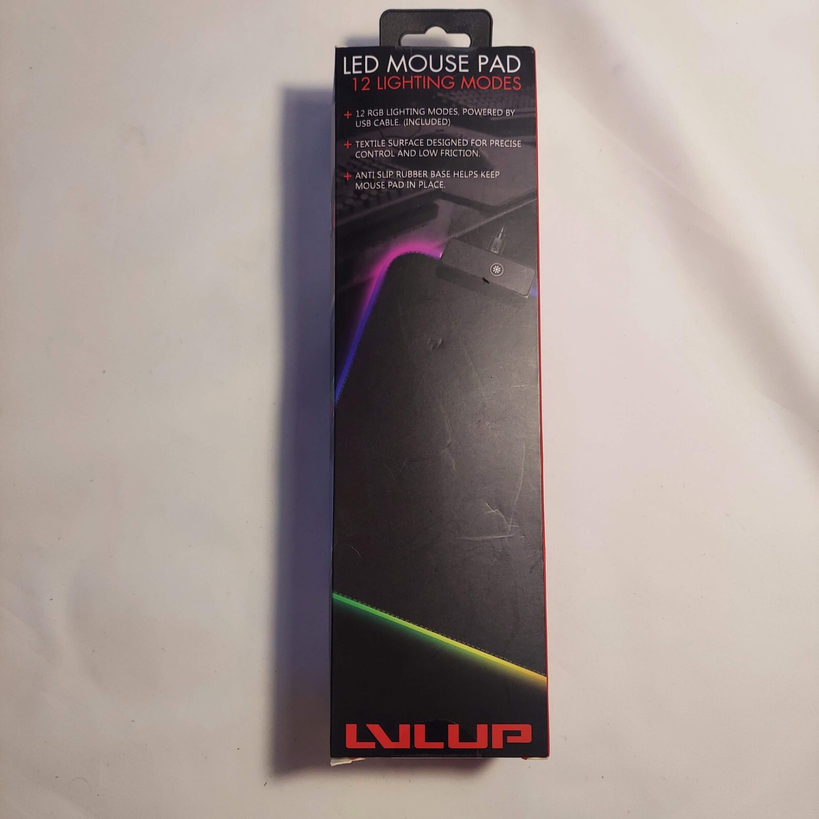 Vivitar LVLUP LED MOUSE PAD 13X10 12 LED COLOR MODES New