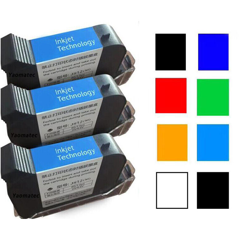 JS12 JS10 2588 2580 Quick Dry Ink Cartridge for 12.7mm Handheld Inkjet Printer